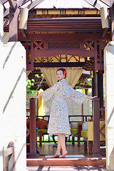 Image showing spa treatment at tropical resort