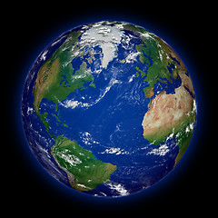 Image showing Northern hemisphere on planet Earth