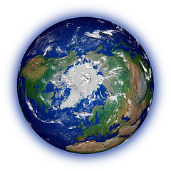 Image showing Northern hemisphere on white