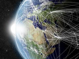 Image showing Network over EMEA region