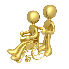 Image showing Person on wheelchair