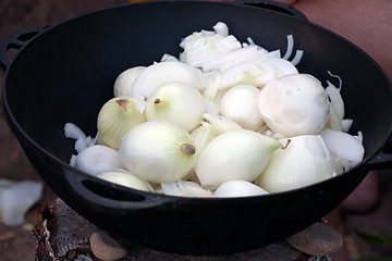 Image showing onion soup cooking