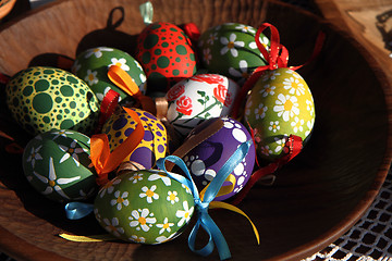 Image showing color easter eggs (czech tradition) 