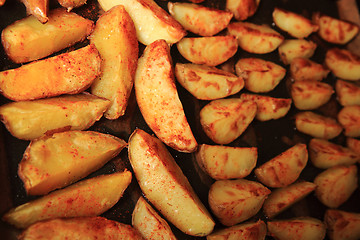 Image showing fried potatoes background