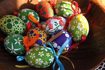 Image showing color easter eggs (czech tradition) 