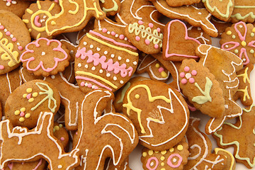 Image showing easter gingerbread cookies - czech tradition 