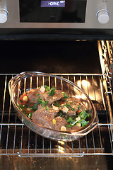 Image showing beef steaks in the kitchen 