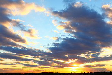 Image showing Sunset sky