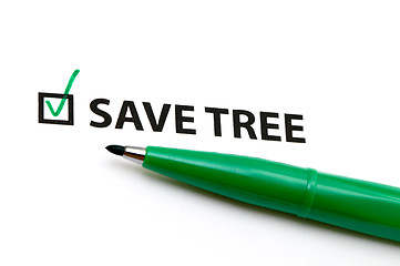 Image showing Checklist option for save tree