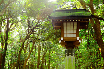 Image showing Japanese lantern in park