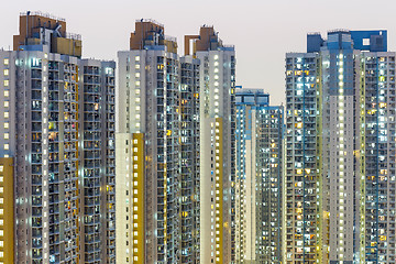 Image showing Crowded building in Hong Kong