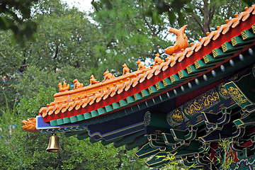 Image showing Chinese temple roof tile