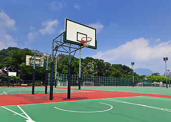 Image showing Public basketball court 