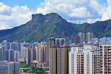 Image showing Mountain lion rock in Hong Kong city