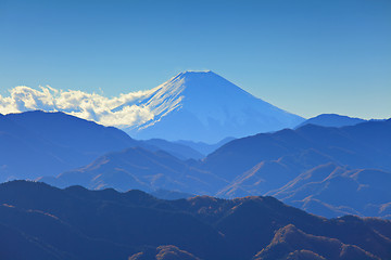 Image showing Mountain range with fuji 