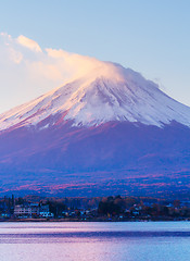 Image showing Sunrise of mountain Fuji 