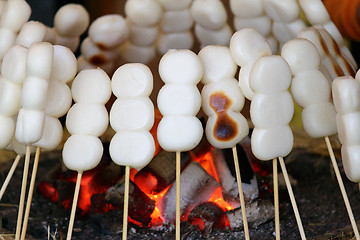 Image showing Japanese roasted rice dumpling called dango