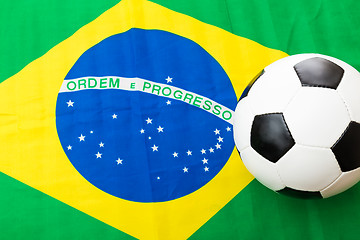 Image showing Brazil Flag and football