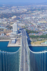 Image showing Top of Akashi Kaikyo Bridge