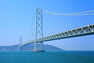 Image showing Akashi Kaikyo Bridge in Japan