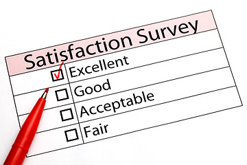 Image showing Customer service evaluation form