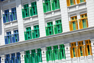 Image showing Building with colorful window