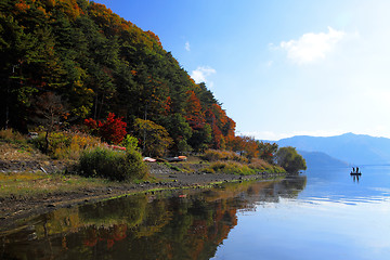 Image showing Beautiful lake during autumn season
