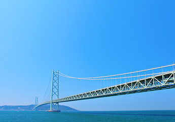 Image showing Akashi Kaikyo Bridge in kobe