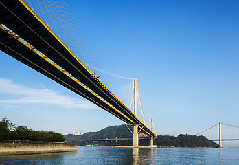 Image showing Suspension bridge in Hong Kong