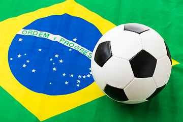 Image showing Brazil Flag and football