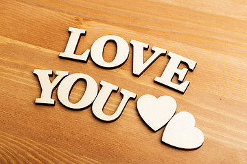 Image showing Love You wooden letters