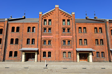 Image showing Red brick warehouse