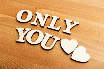 Image showing Only You wooden letters