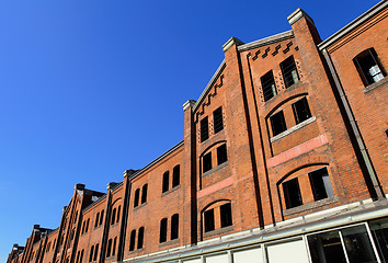 Image showing Red brick warehouse in yokohama