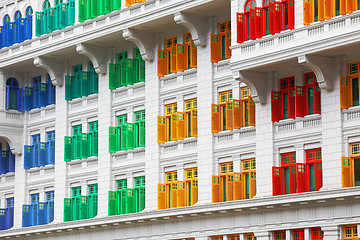 Image showing Heritage colourful Windows in Singapore
