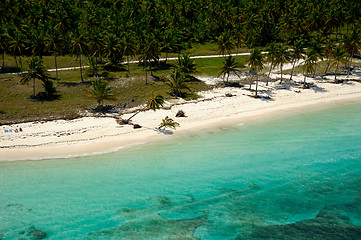 Image showing Paradise beach from above