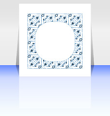 Image showing Folder flyer design content background
