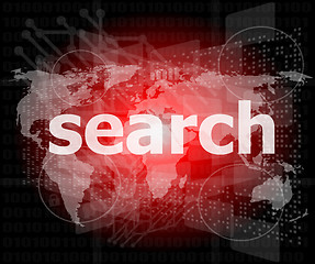 Image showing SEO web development concept: words Search on digital background