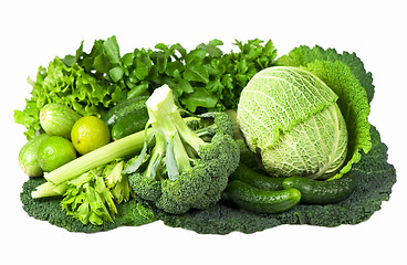 Image showing fresh cabbage and carrot