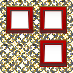 Image showing red blank picture frame