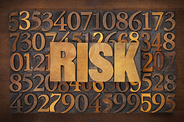 Image showing risk word in wood type