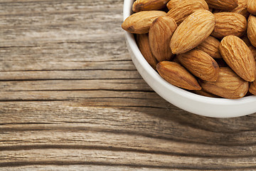 Image showing almond nuts in a bowl