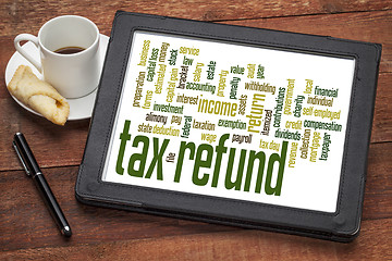 Image showing tax refund word cloud