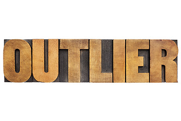 Image showing outlier word in wood type