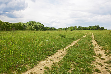 Image showing Rural road among the fields