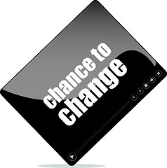 Image showing Video media player for web with chance to change words