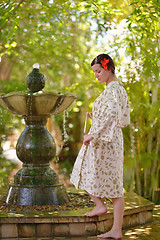 Image showing spa treatment at tropical resort