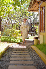 Image showing spa treatment at tropical resort