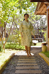 Image showing spa treatment at tropical resort