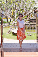 Image showing spa treatment at tropical resort